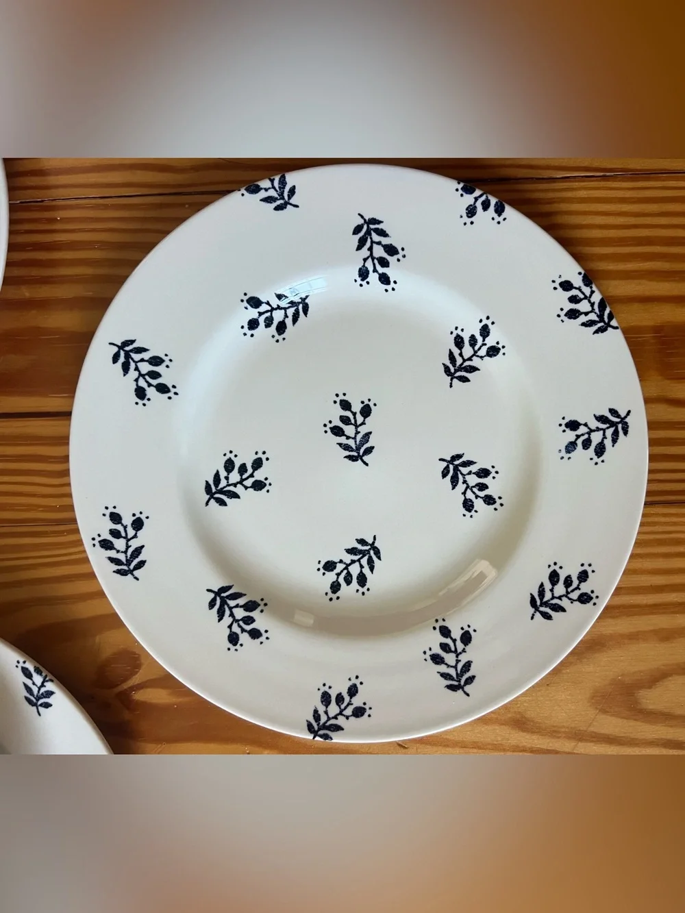 Ralph Lauren Denimware Kate Reverse 6 Pc Set 3 Plates 3 Soup Pasta Bowls England